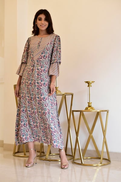 ANAR JAAL PRINT MAXI DRESS