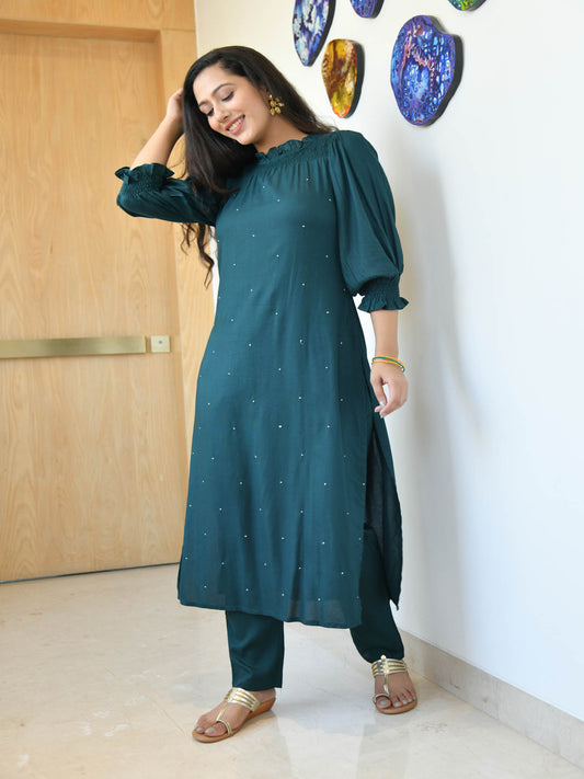 AAHELI TAAHIRA TINY-DOTS SUIT SET