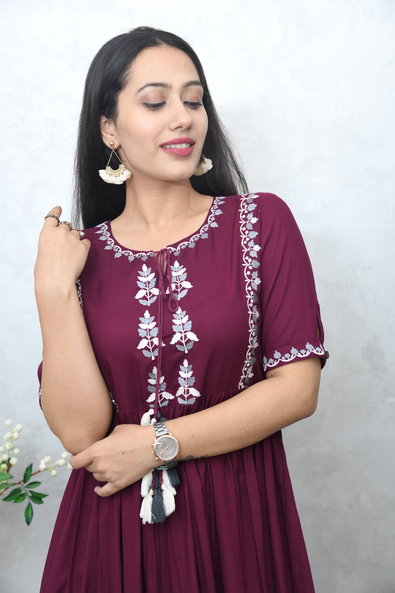 BEETROOT EMBROIDERED DRESS | Relove