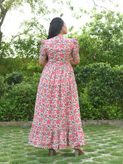 AAHELI PORTOFINO FLORAL FLARED DRESS