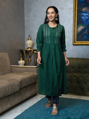 AAHELI AAVI DEEP GREEN KURTA & PANTS SET