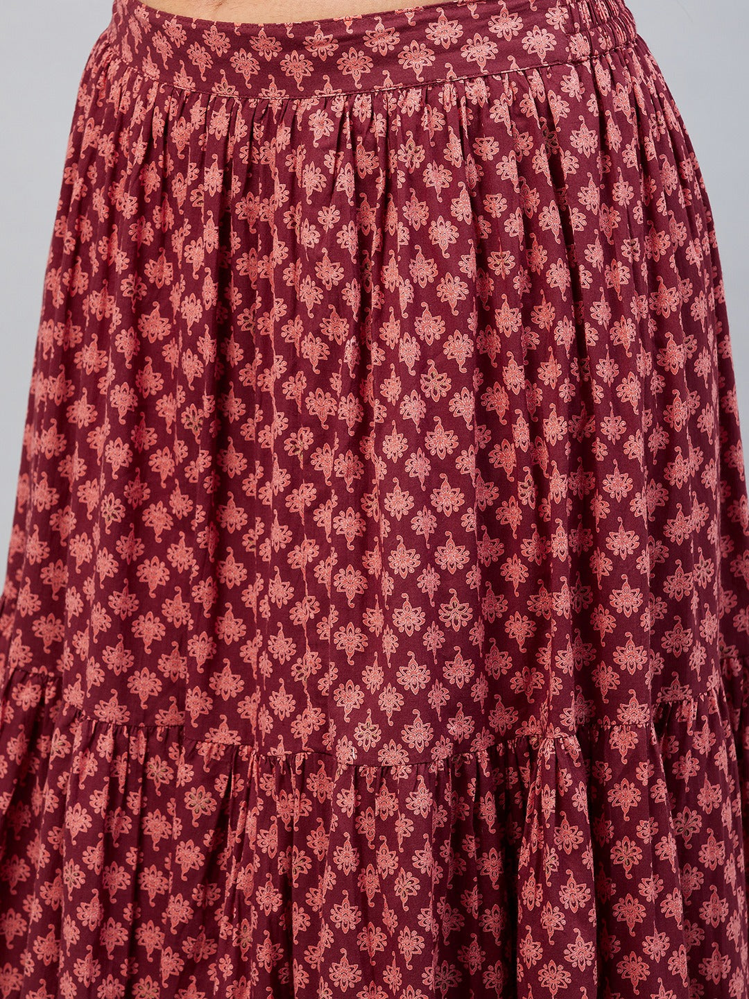 TWISHA PRINTED TOP & TIERED SKIRT SET