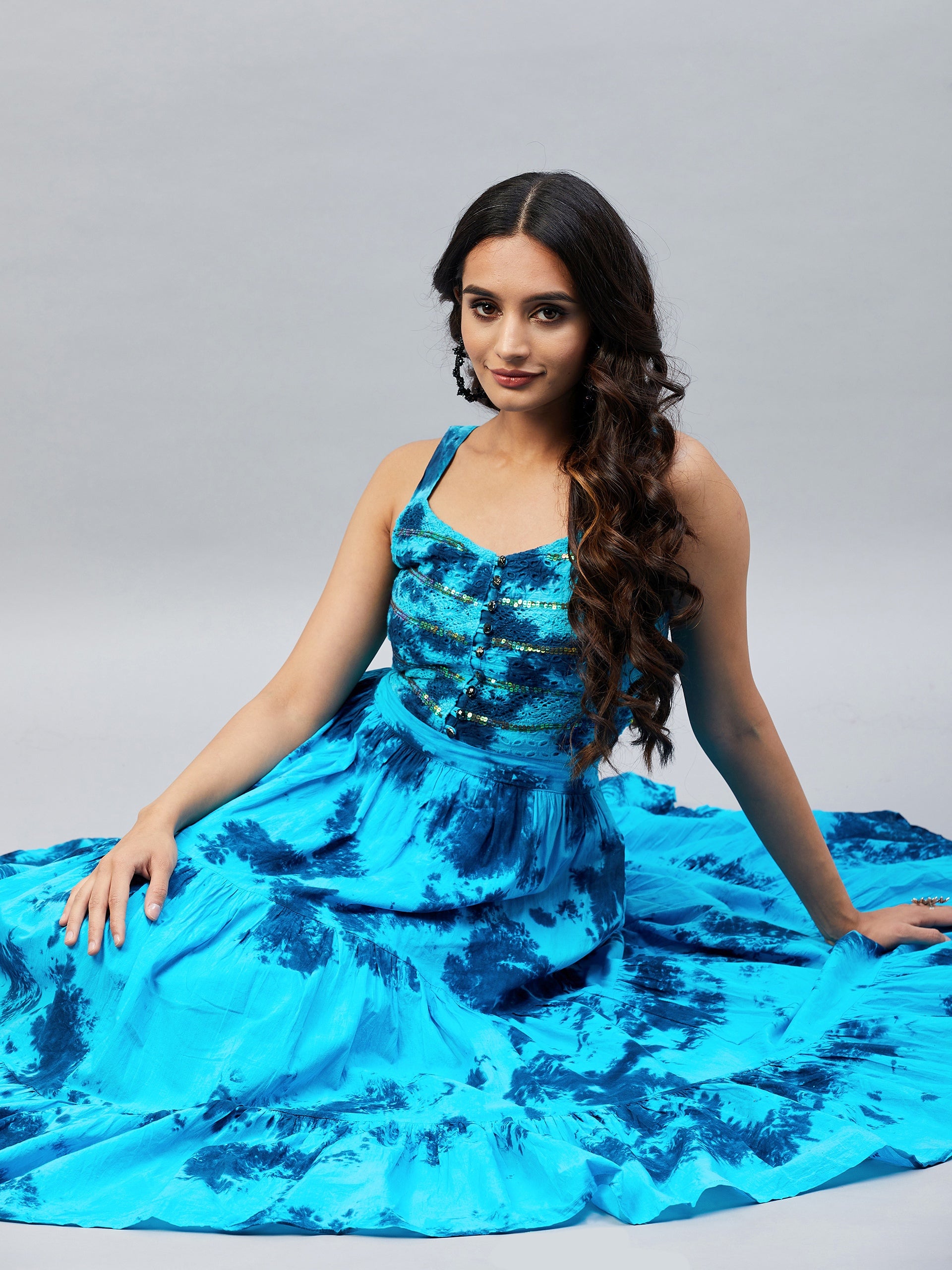MAHIRA TOP & TIERED SKIRT SET