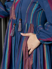 AAHELI INIMAI YARN DYED COTTON MAXI DRESS