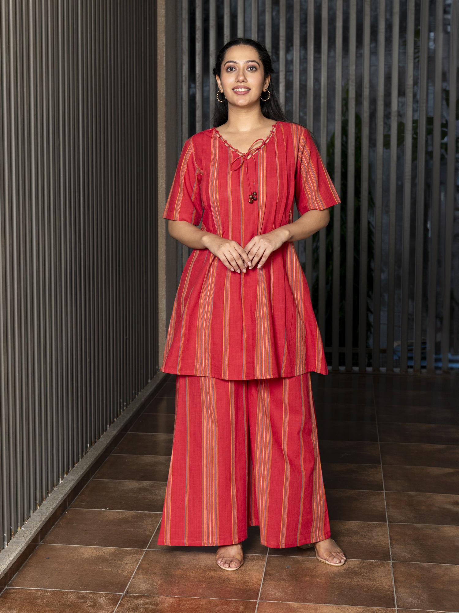 AADITA YARN DYED COTTON CO-ORD SET