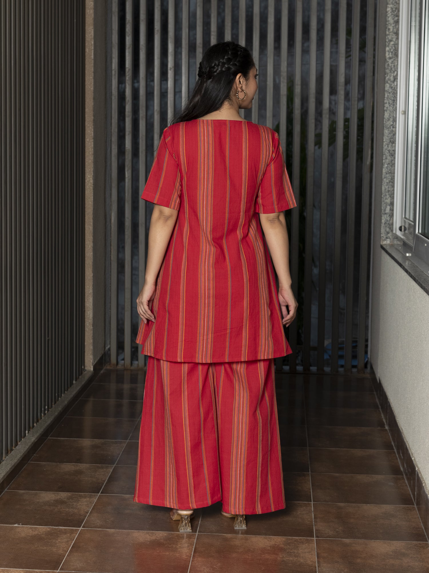 AADITA YARN DYED COTTON CO-ORD SET