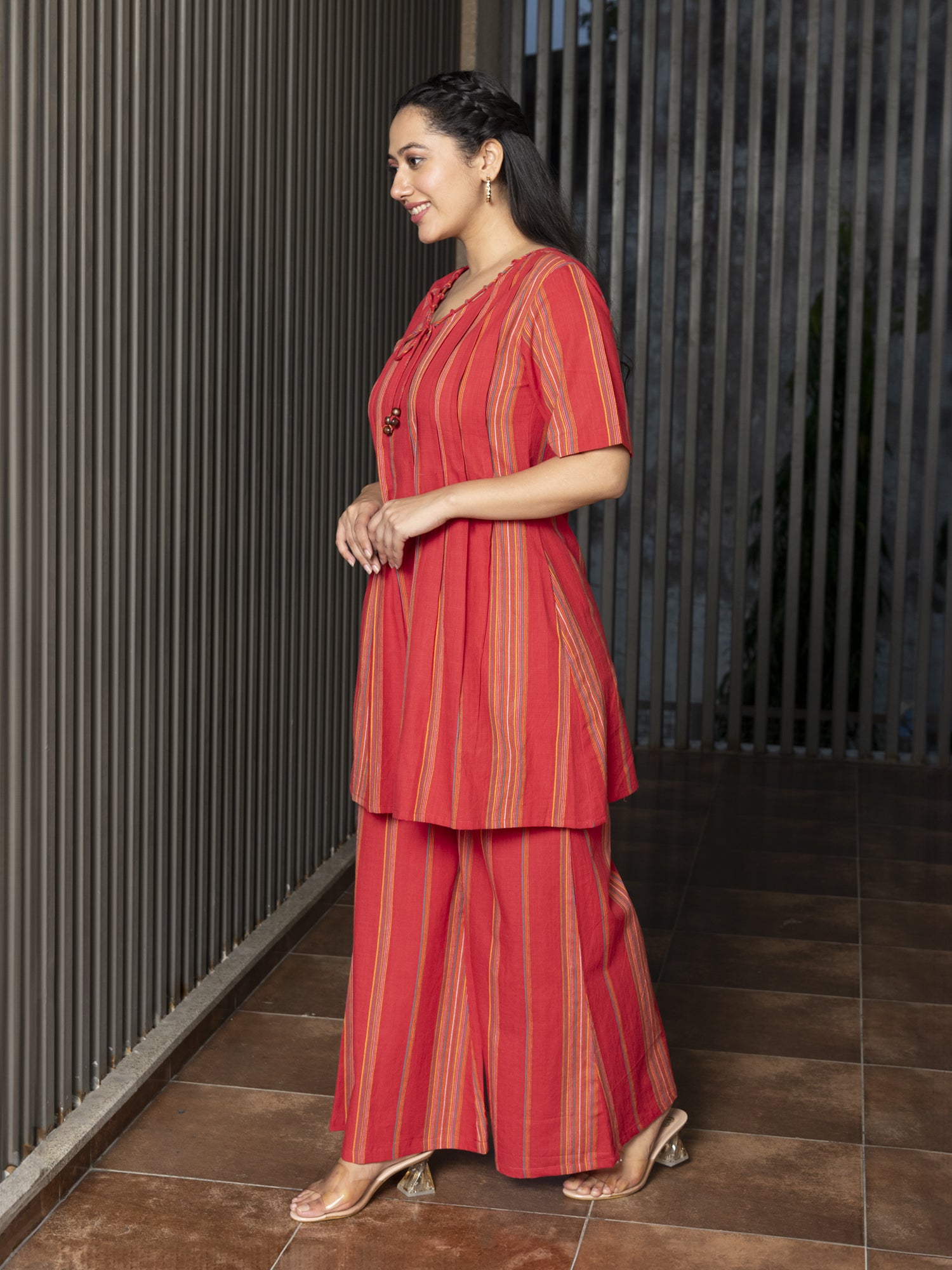 AADITA YARN DYED COTTON CO-ORD SET