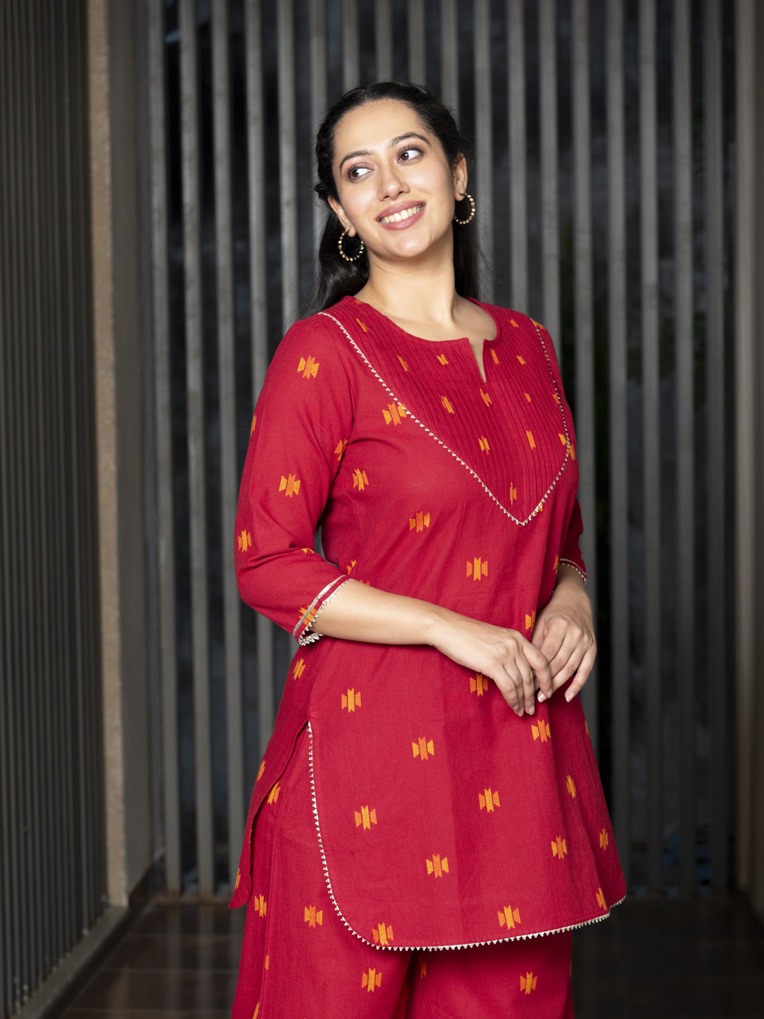 EKTHA YARN DYED COTTON KURTA & PANTS SET