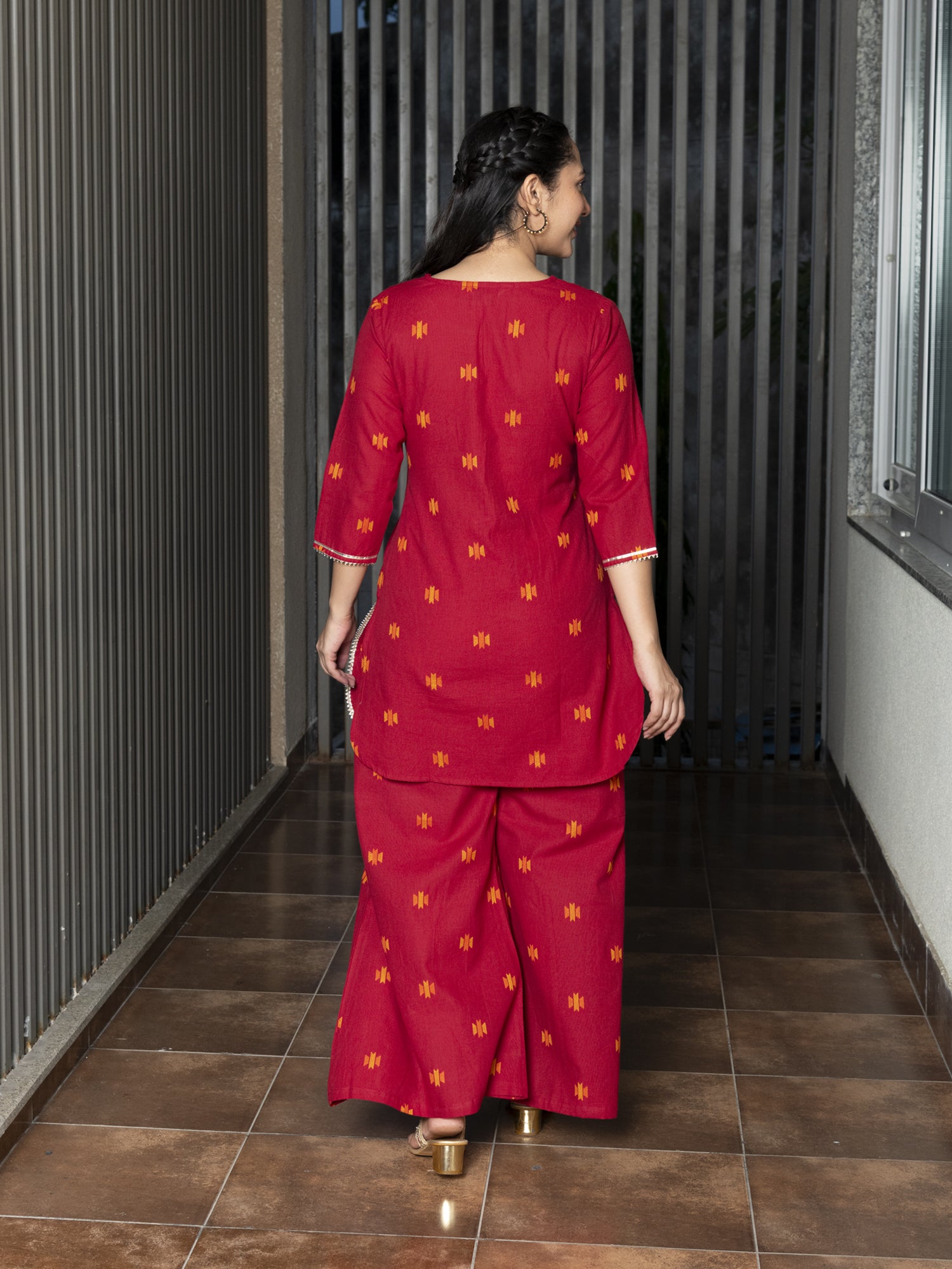 EKTHA YARN DYED COTTON KURTA & PANTS SET