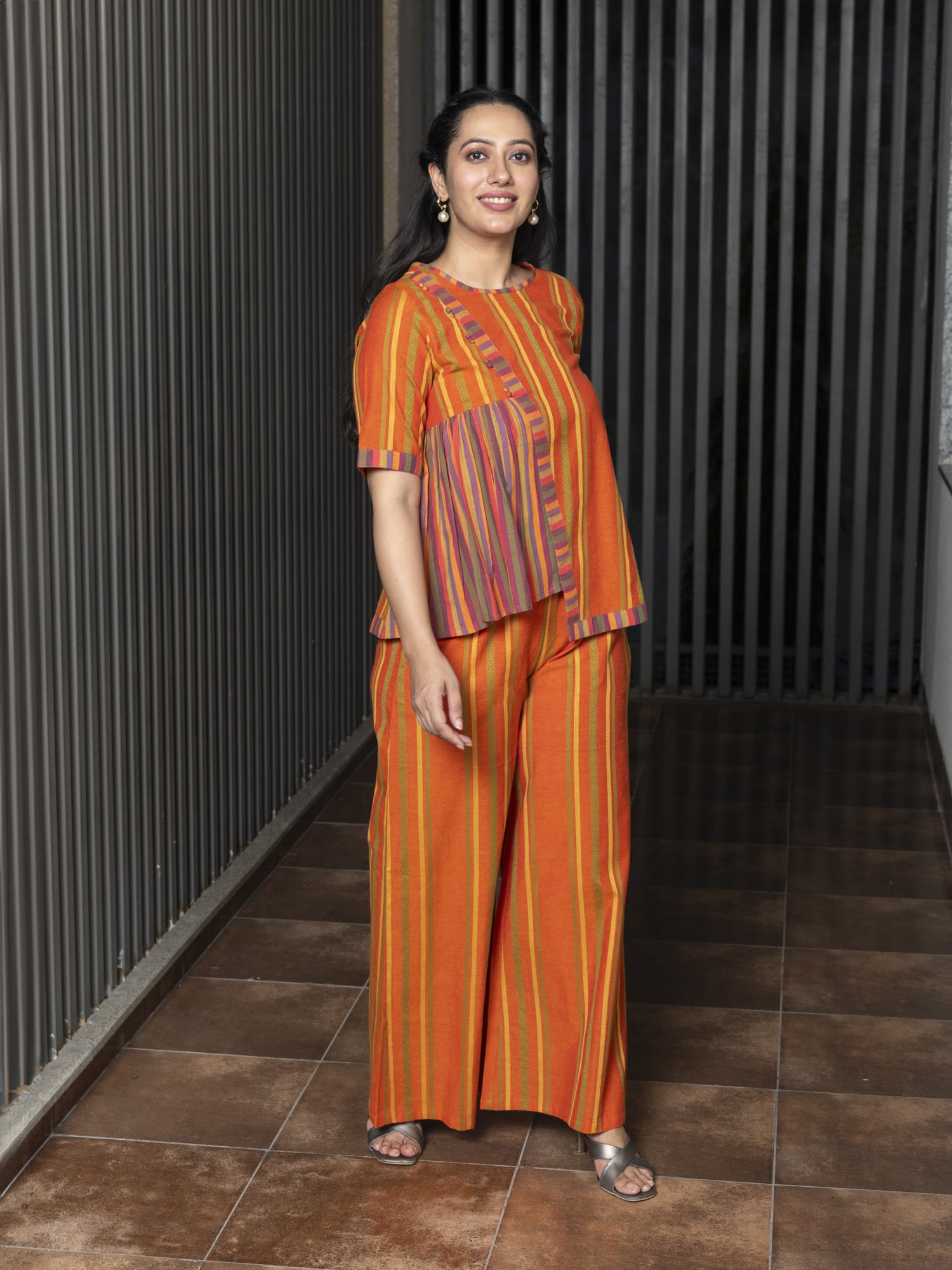 BHRITHI YARN DYED COTTON CO-ORD SET