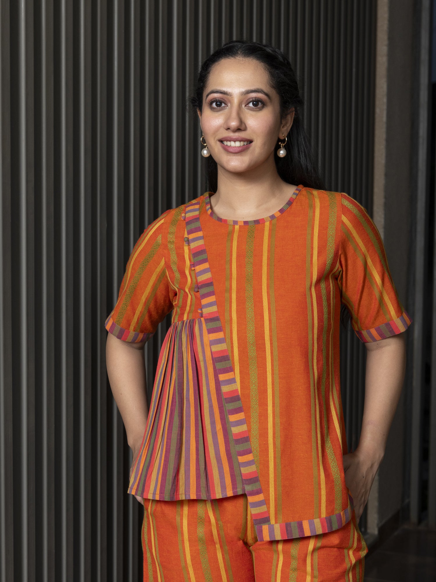 AAHELI BHRITHI YARN DYED COTTON CO-ORD SET