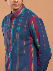 AAHELI OJAS YARN DYED COTTON KURTA-PANT SET