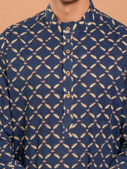 AAHELI AHAAN HAND BLOCK PRINTED KURTA-PANT SET