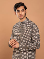 AAHELI ABHAY HAND BLOCK PRINTED KURTA-PANT SET