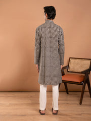 AAHELI ABHAY HAND BLOCK PRINTED KURTA-PANT SET