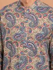 AAHELI KAIRI HAND BLOCK PRINTED KURTA-PANT SET