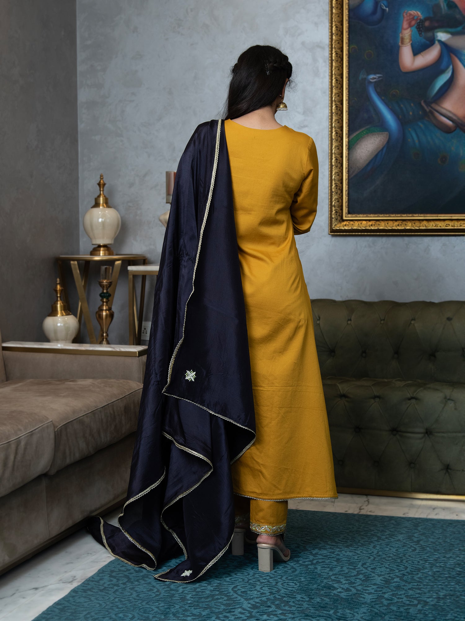 HARSIKA A-LINE KURTA-PANTS & DUPATTA SET