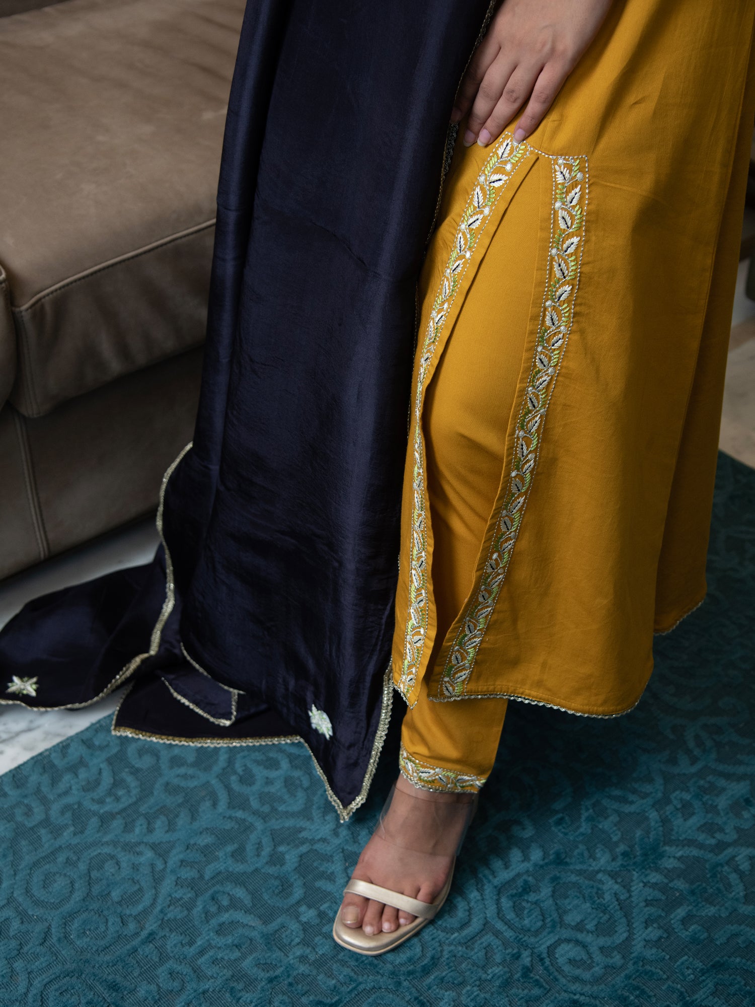 HARSIKA A-LINE KURTA-PANTS & DUPATTA SET