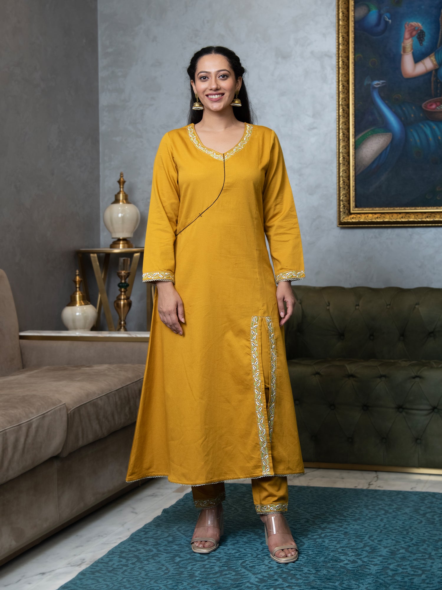 HARSIKA A-LINE KURTA-PANTS & DUPATTA SET