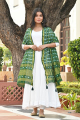 AAHELI FAIRWAY GREEN BANDHANI DUPATTA