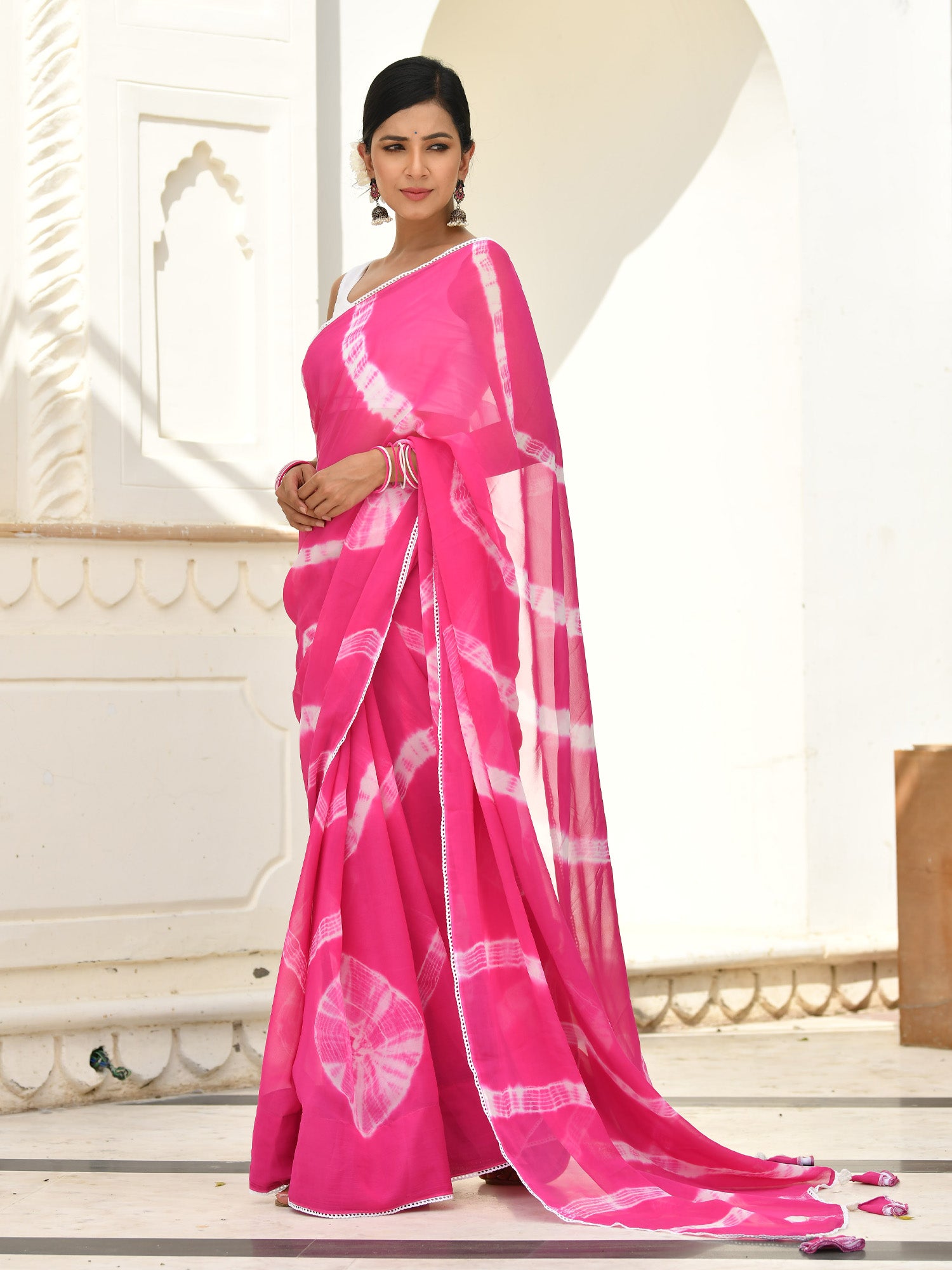 AAHELI DHRITI TIE-DYED GEORGETTE SAREE