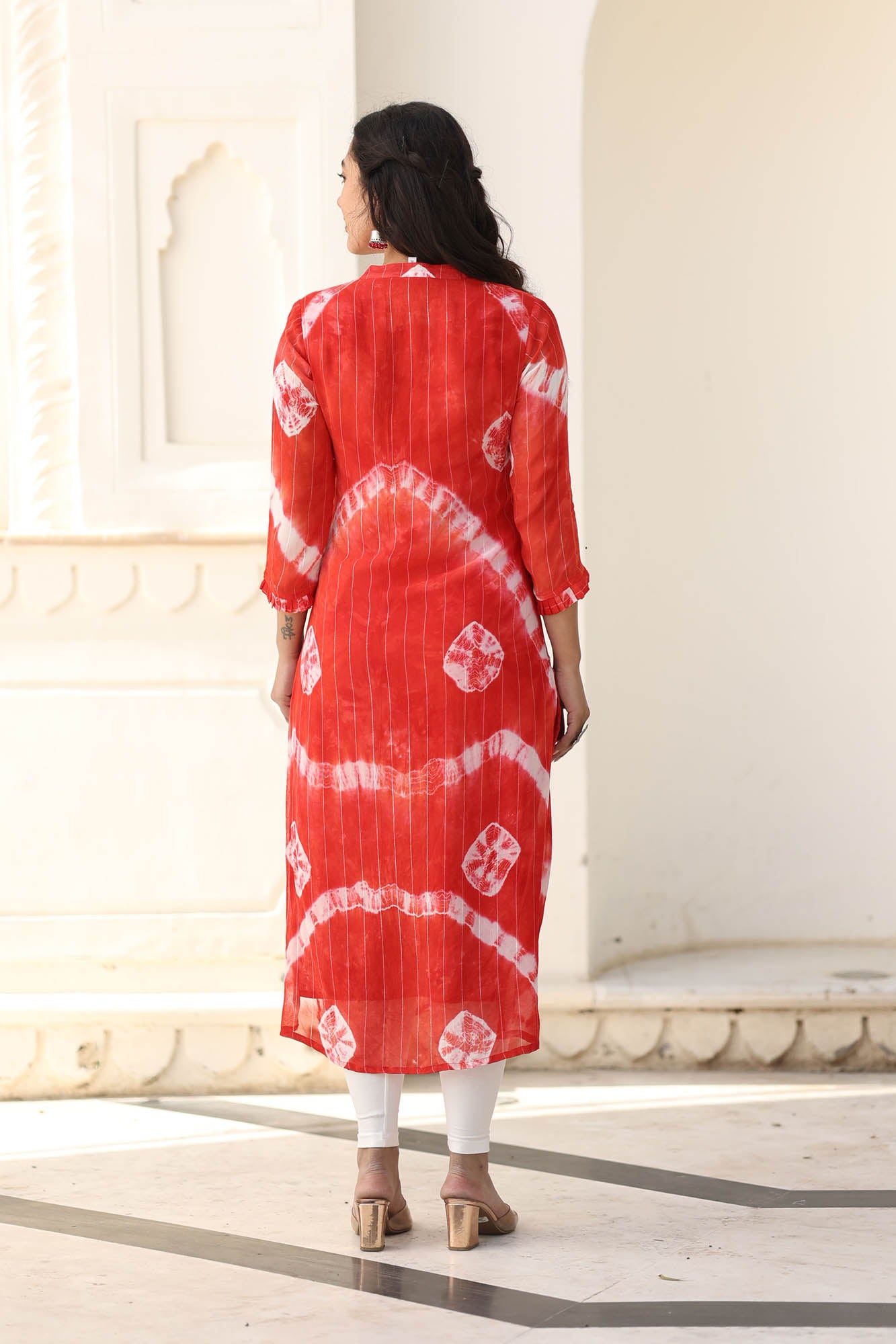 RIYA LUREX GEORGETTE TIE-DYED KURTA