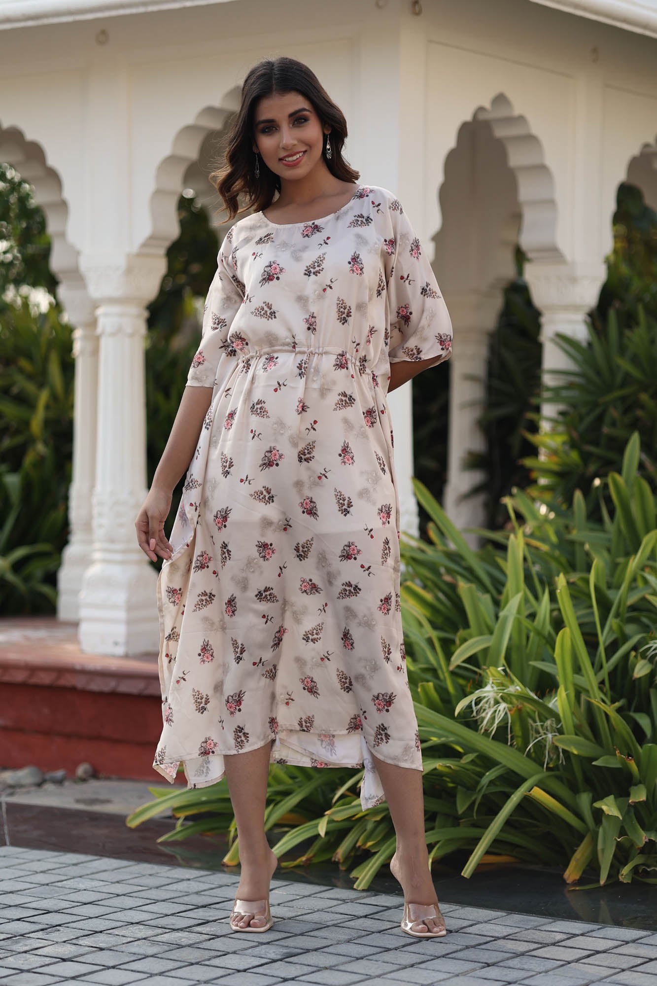 ETHIANA FLORAL PRINT KAFTAN