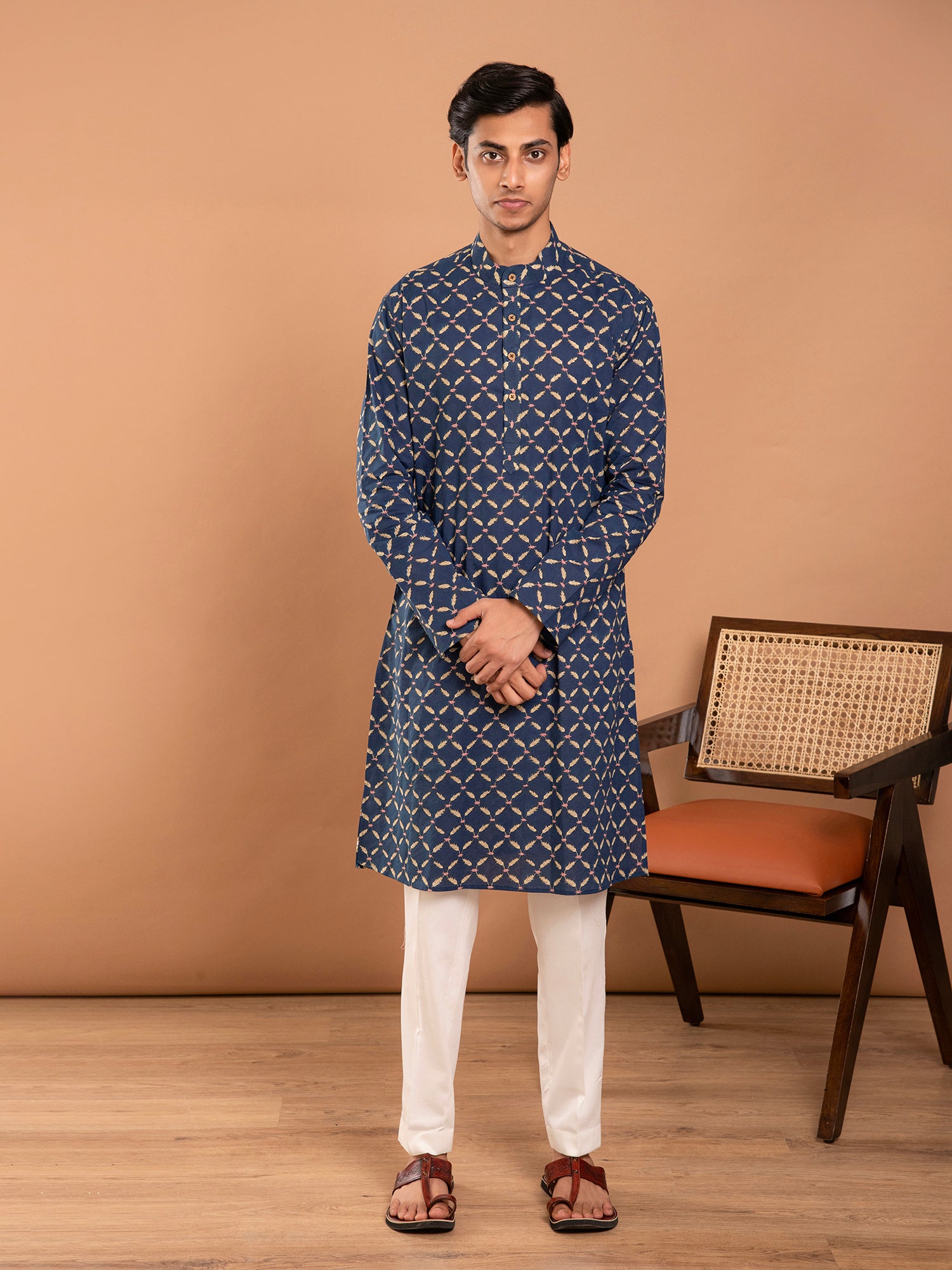 AAHELI AHAAN HAND BLOCK PRINTED KURTA-PANT SET