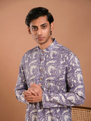 AAHELI NEER HAND BLOCK PRINTED KURTA-PANT SET