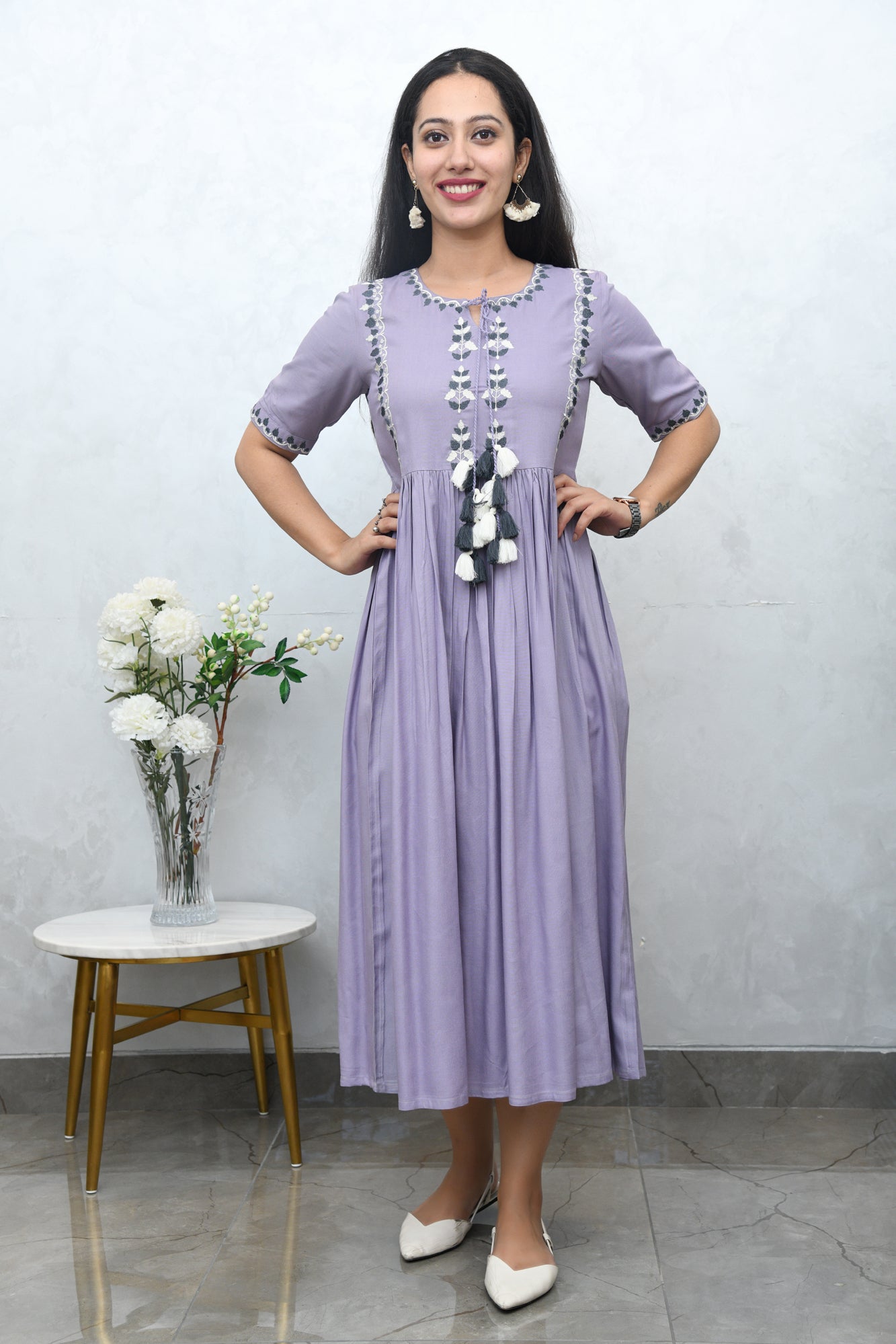 IONA EMBROIDERED DRESS