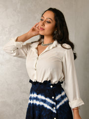 KALIKA WHITE SHIRT & TIE-DYED SKIRT SET