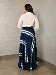 KALIKA WHITE SHIRT & TIE-DYED SKIRT SET