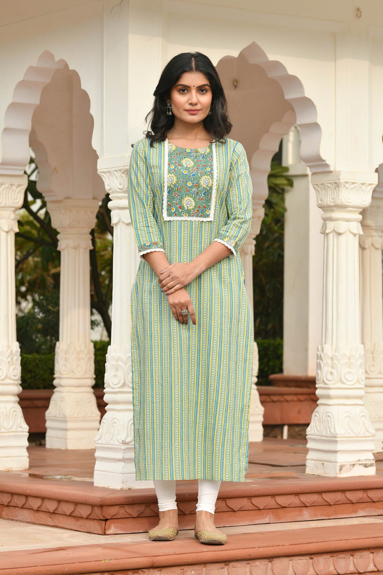 Buy Gun Laxmi Womens Cotton patola Print Anarkali Kurti with Pant  SetDesigner Sleeves Online at Best Prices in India  JioMart